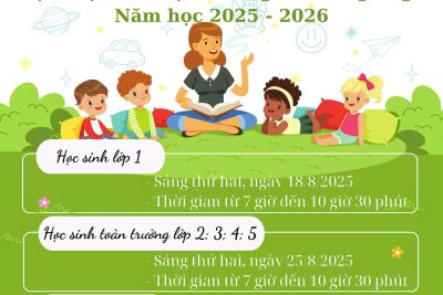 THÔNG BÁO LỊCH TỰU TRƯỜNG VÀ KHAI GIẢNG NĂM HỌC 2025-2026.